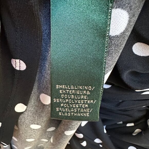 Lauren Ralph Lauren Black & White Polka Dot Dress Career‎ Office Women's Size 10 - Picture 10 of 13